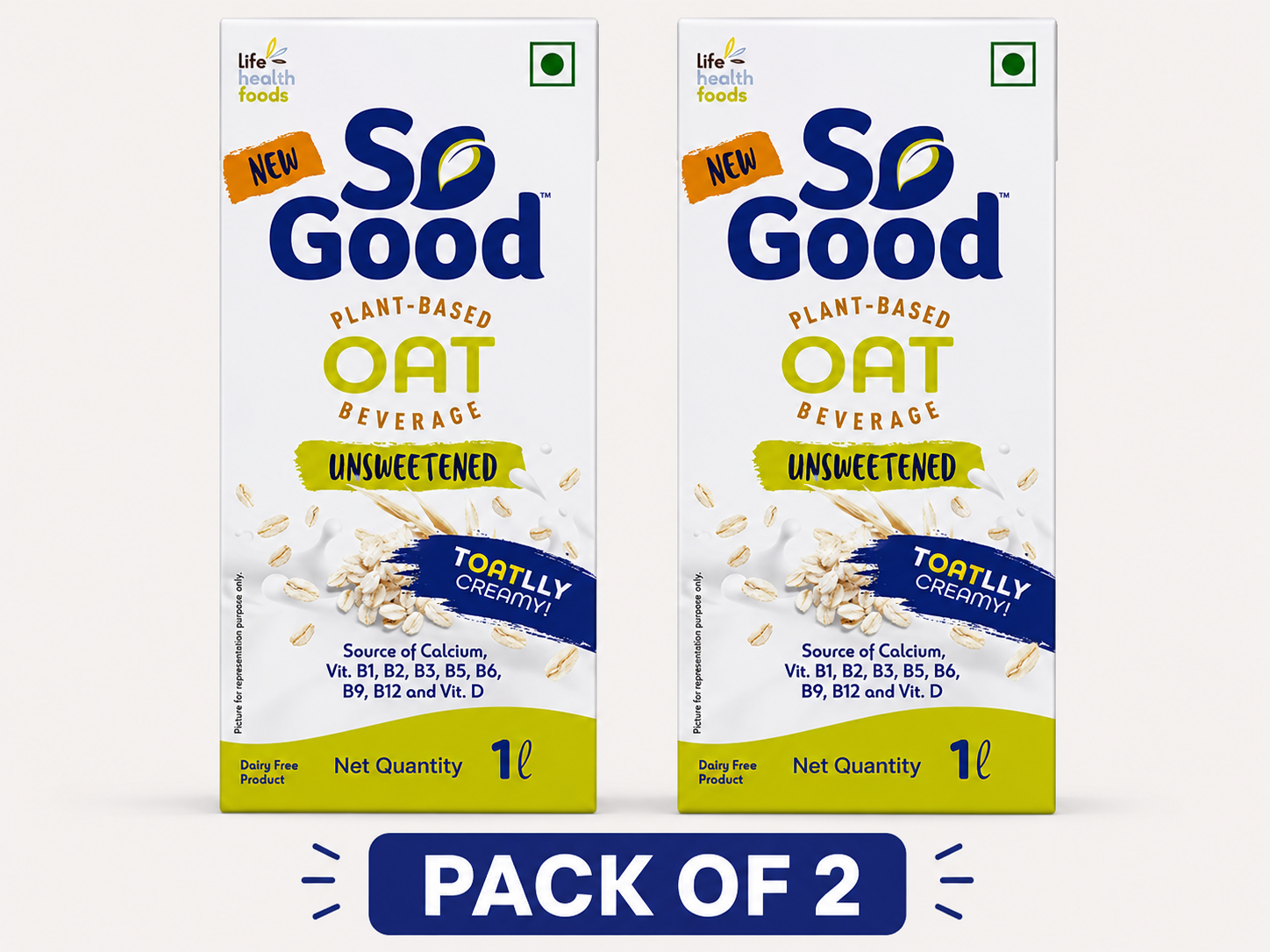 So Good Oat Beverage - Unsweetened - Pack of 2