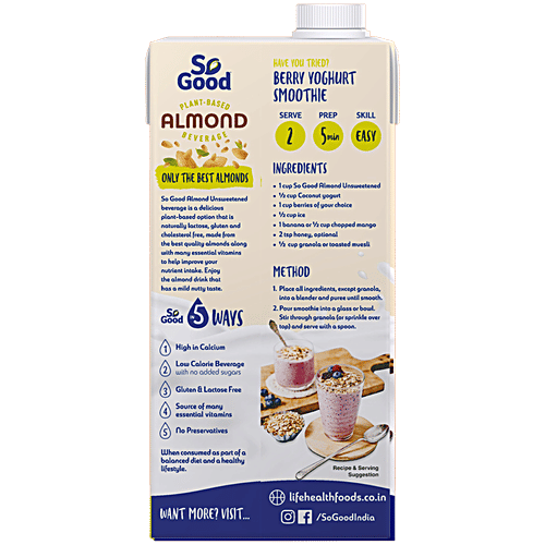 So Good Almond Beverage - Unsweetened