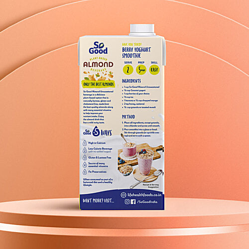 So Good Almond Beverage - Unsweetened