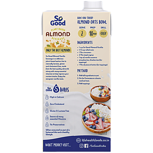 So Good Almond Beverage - Vanilla