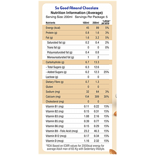 So Good Almond Beverage - Chocolate