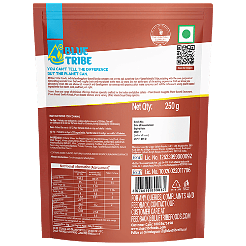 Blue Tribe Plant Based Seekh Kabab - 250 g