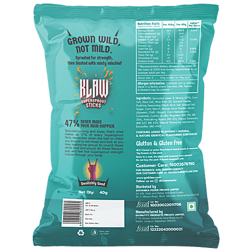 Klaw Pudina Punch Sticks - 40 g