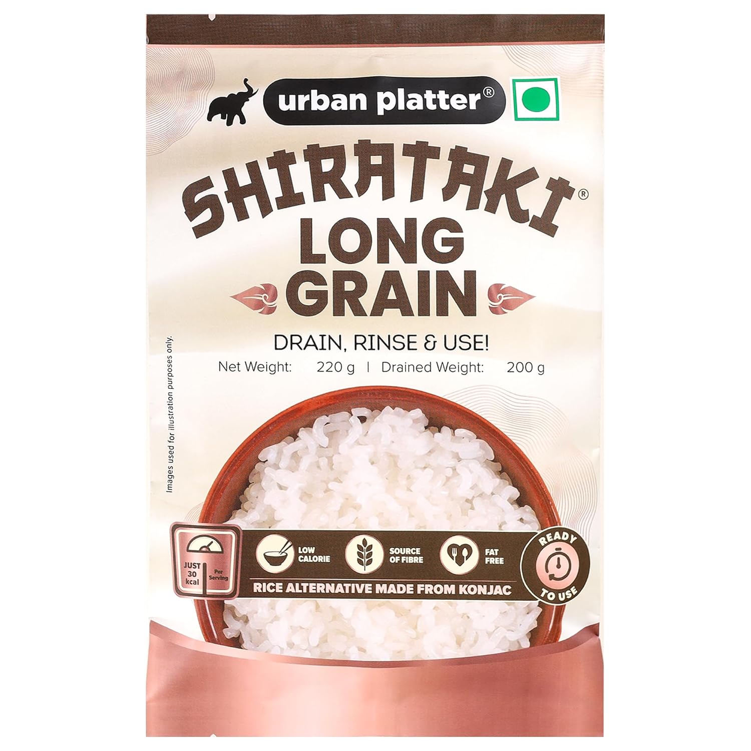Urban Platter Shirataki Long Grain Rice - 220 g