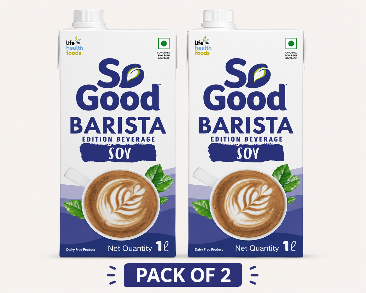 So Good Soy Beverage - Barista Edition - 1 L - Pack of 2