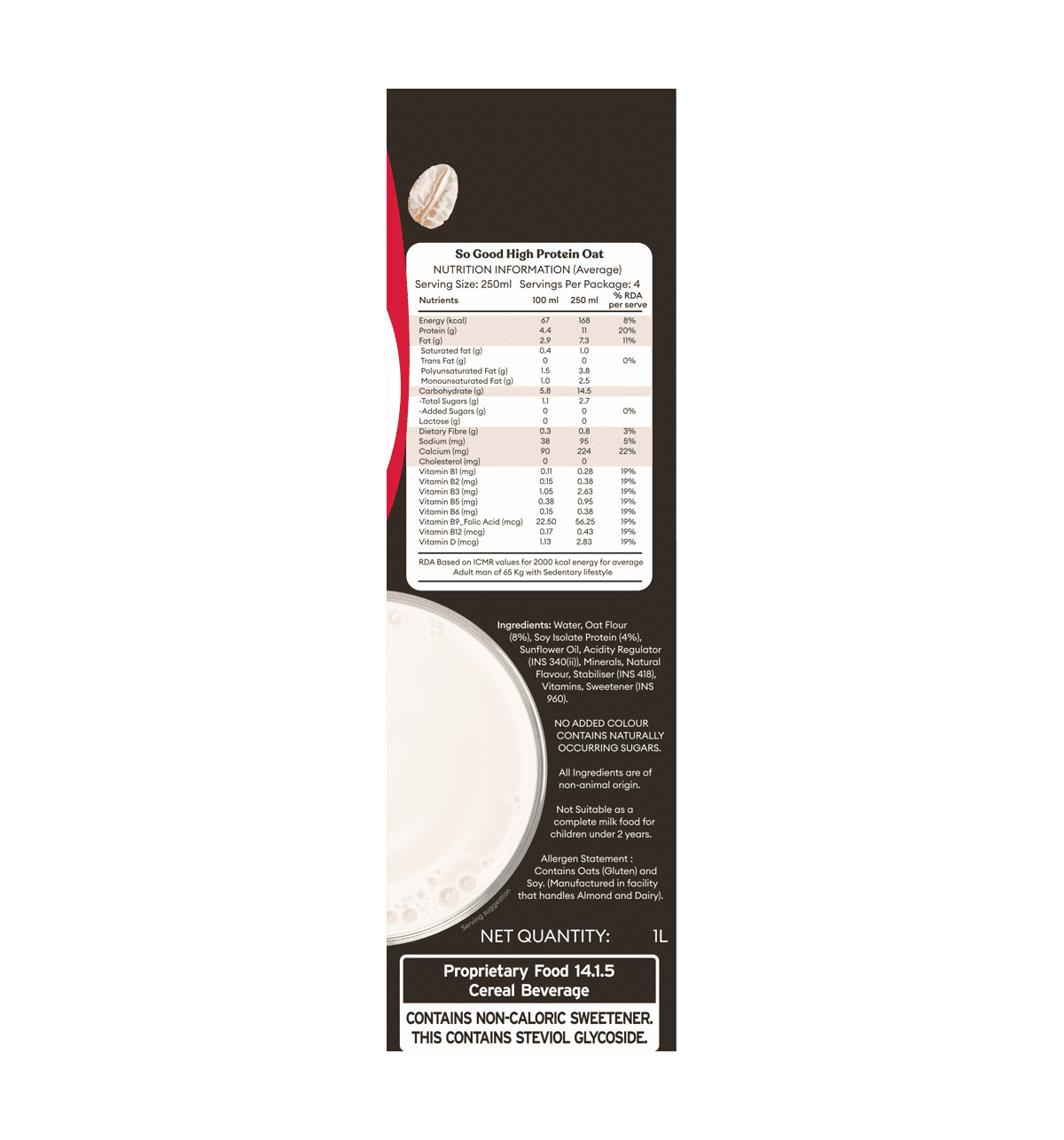 So Good Oat High Protein - 1 L