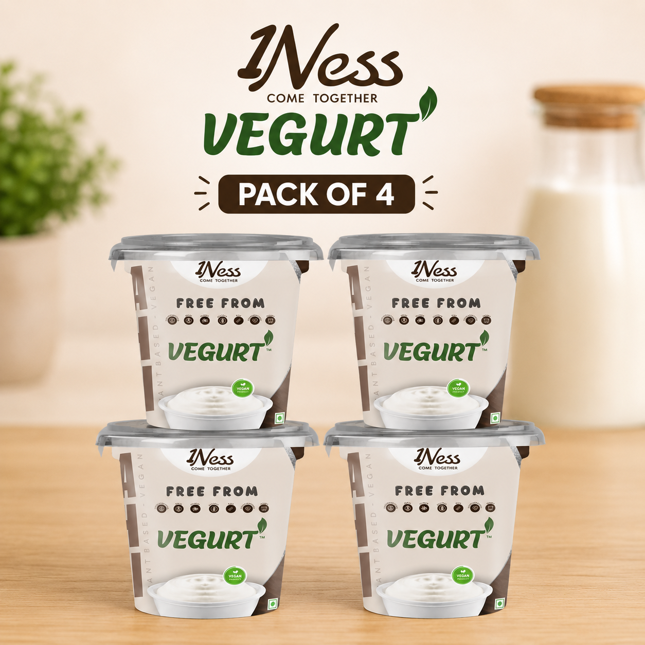 1ness Vegurt - 400 g - Pack of 4