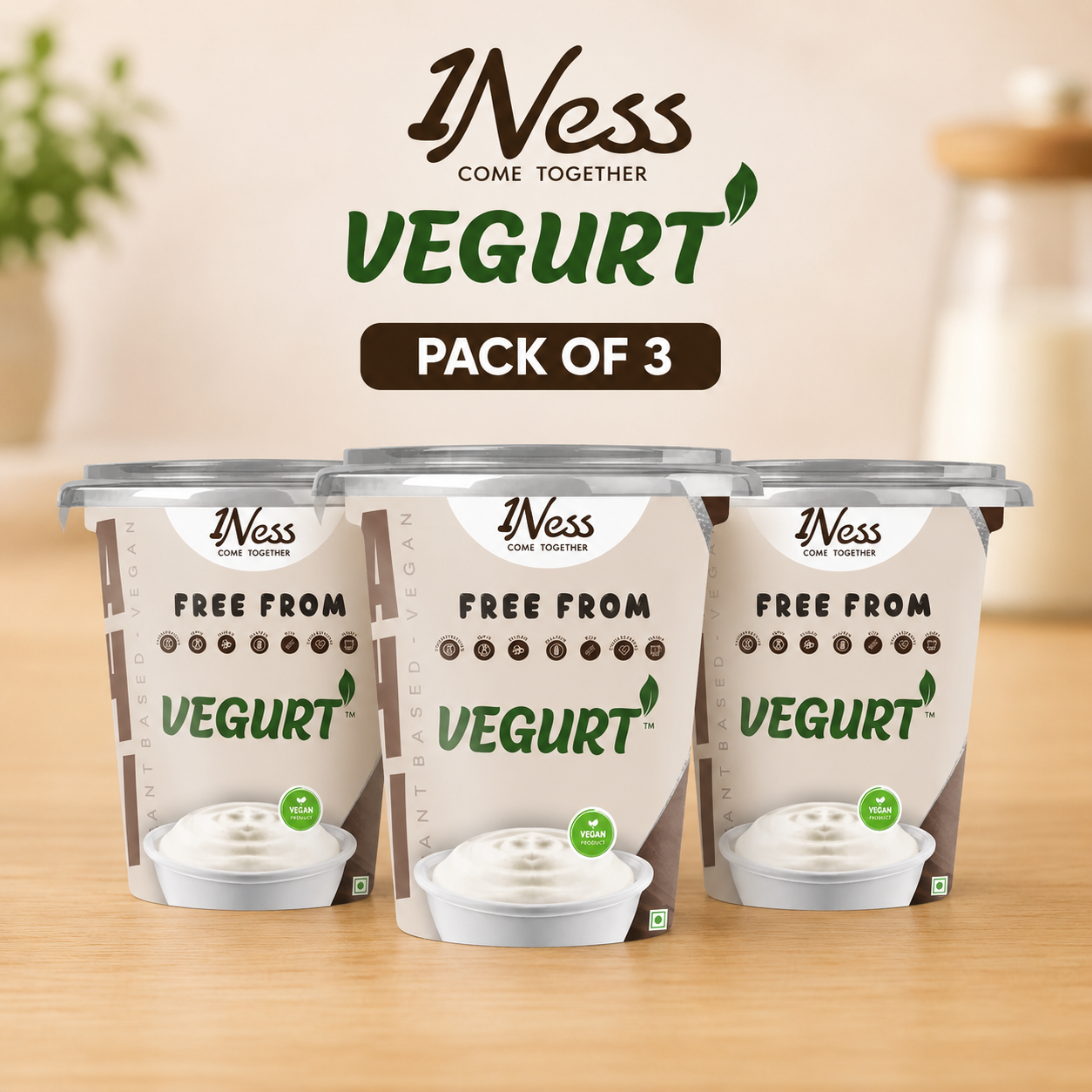 1ness Vegurt - 400 g - Pack of 3