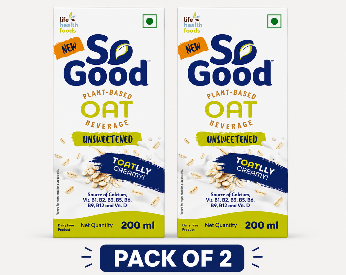 So Good Oat Beverage - Unsweetened - Pack of 2