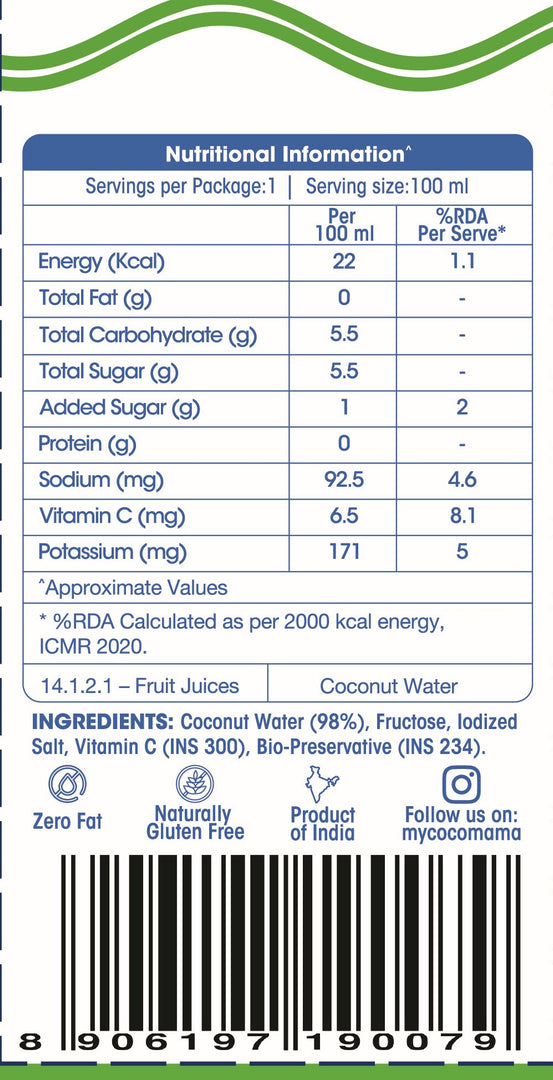 Coco Mama Organic Coconut Water - 100 ml