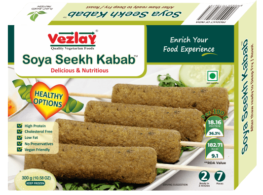 Vezlay Soya Seekh Kebab - 1 Kg