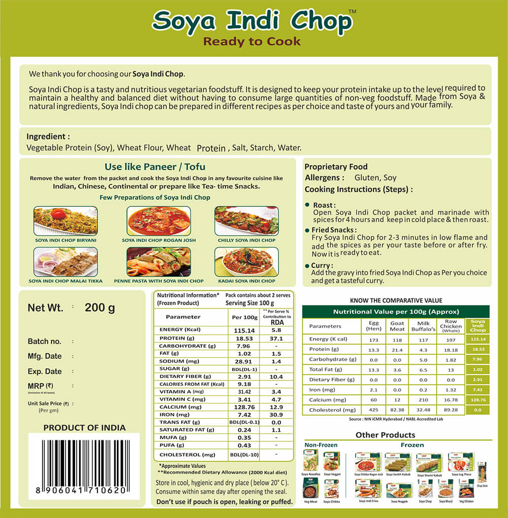 Vezlay Soya Indichop - 500 g