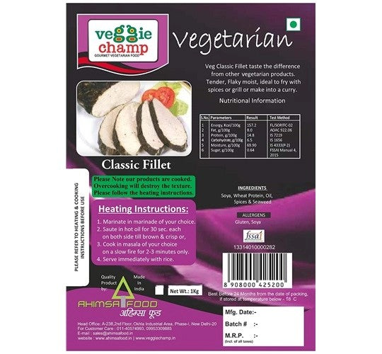 Veggie Champ Vegan Fish Fillet - 1 Kg